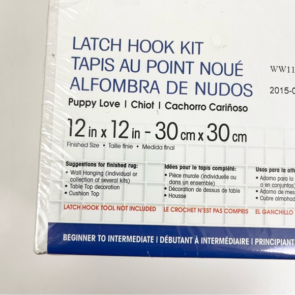 Wonderart Latch Hook Kit Puppy Love Golden Doodle Golden Retriever Labrador Dog - Picture 6 of 8